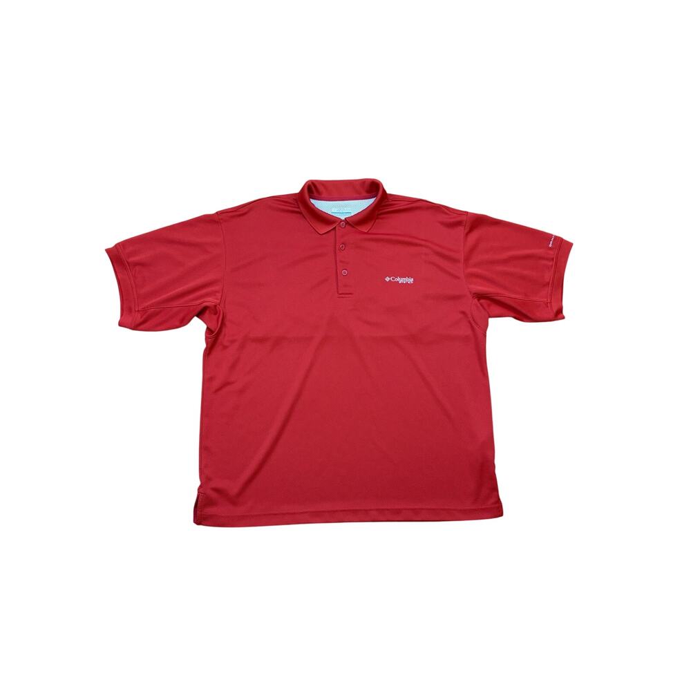 Columbia PFG Perfect Cast Polo Red Performance Fishing Gear Large